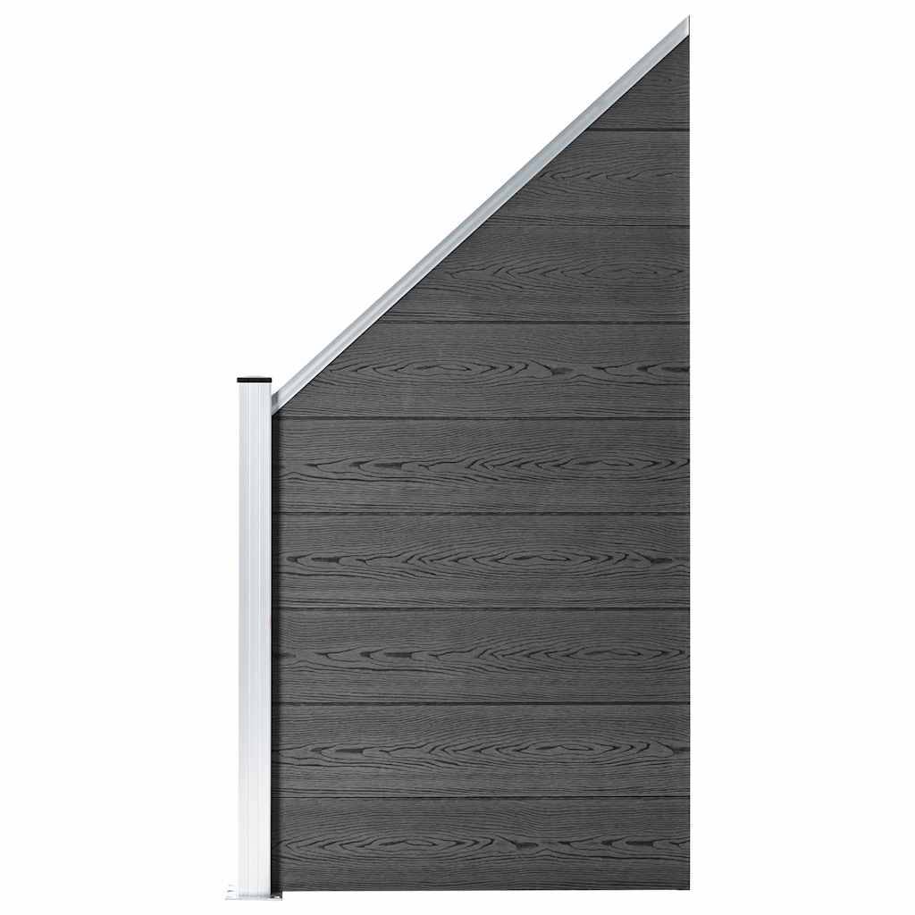 PANGIVO - Panneau de clôture WPC noir 792 x 105-186 cm - PANGIVO - Image 2