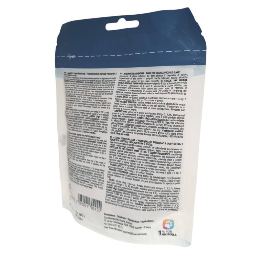 Francodex - Friandises Hygiène Bucco-Dentaire 75g Pour chiot et petit Chien - Image 2