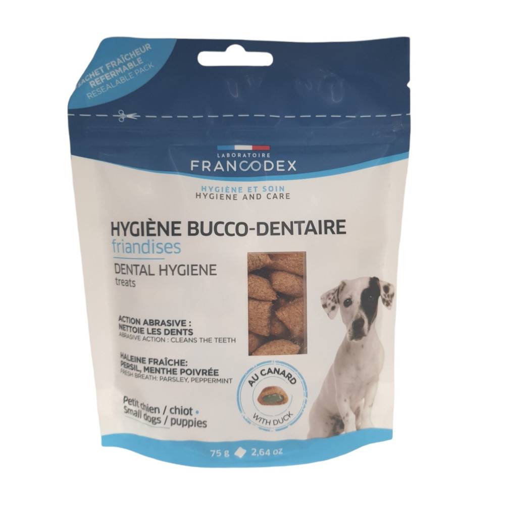 Francodex - Friandises Hygiène Bucco-Dentaire 75g Pour chiot et petit Chien - Image 1