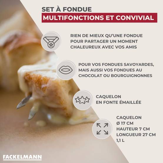 Lot de 1 appareil à fondue avec son petit train de table Fackelmann - Image 4