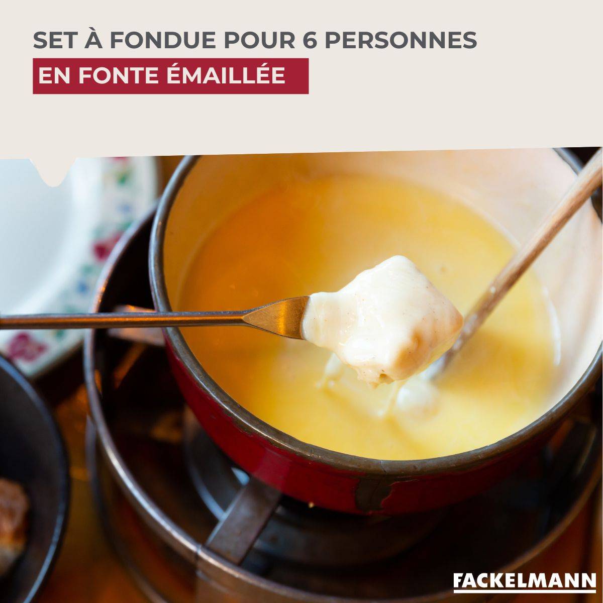 Lot de 1 appareil à fondue avec son petit train de table Fackelmann - Image 5