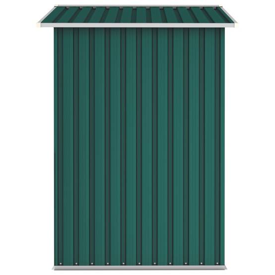 Abri de jardin cabane cabanon maison de stockage remise extérieur hangar outils robuste 205 x 129 x 183 cm acier galvanisé vert - Image 4