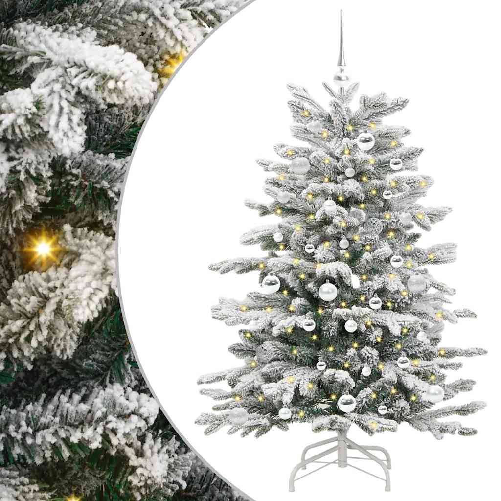 Sapin de Noël | Arbre de Noël Artificiel à Branches Articulées Blanc 150 cm Maison Chic - Image 1