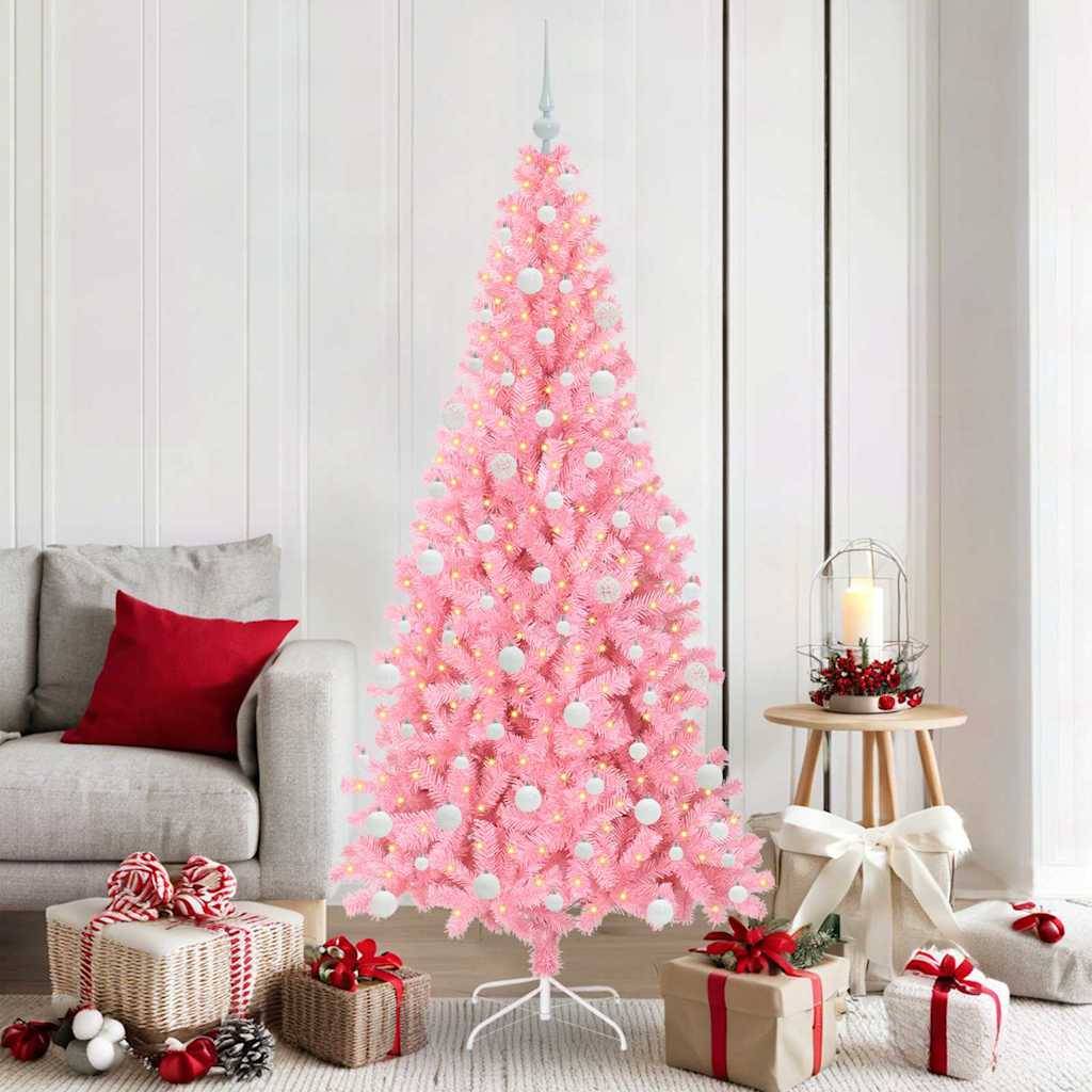 Vidaxl - Sapin de Noël Rose 180 cm PVC vidaXL 3396432 - Image 1