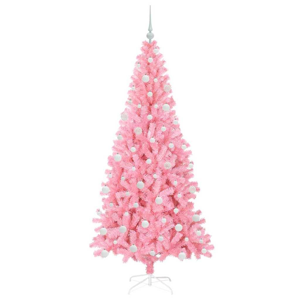 Vidaxl - Sapin de Noël Rose 180 cm PVC vidaXL 3396432 - Image 5