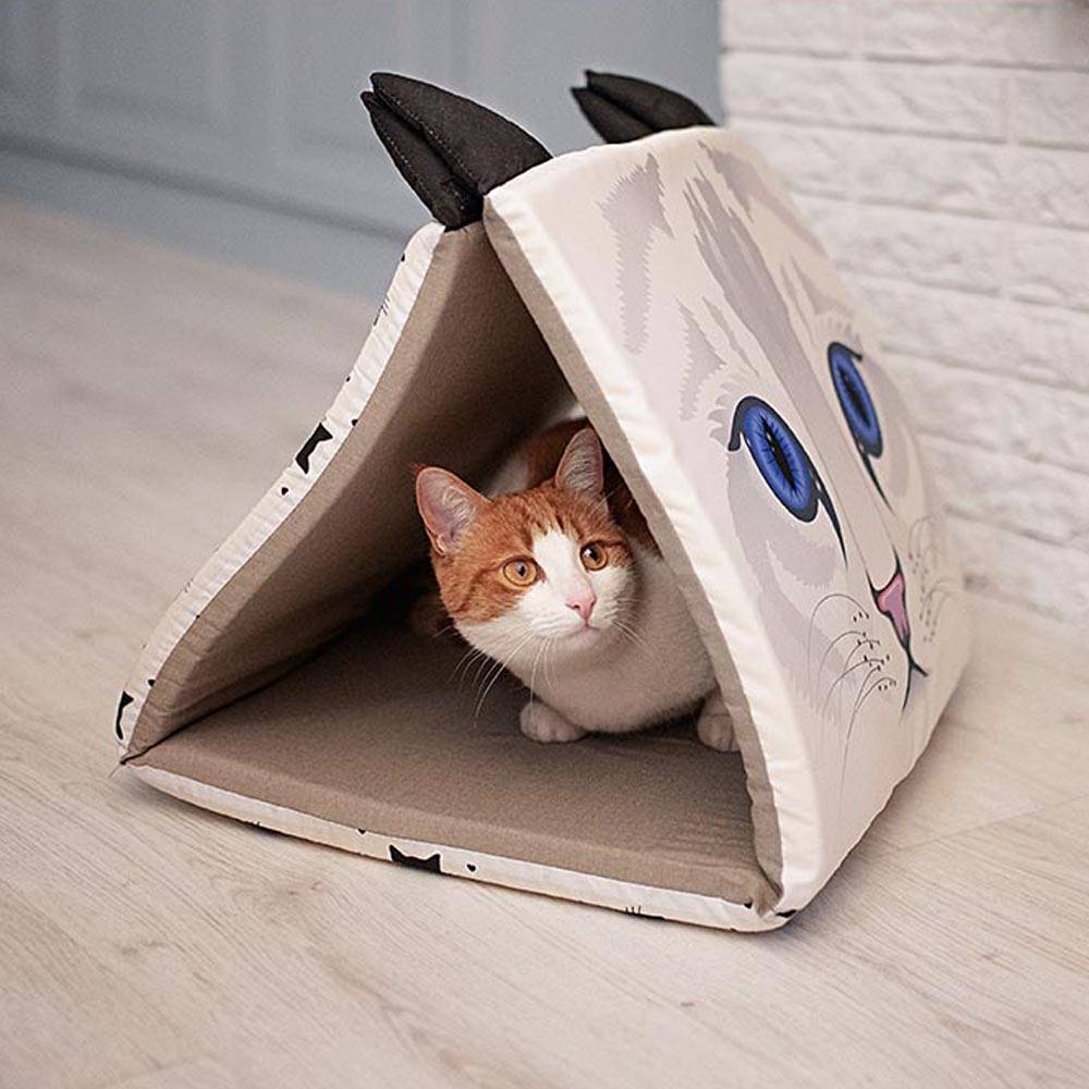 Ferplast - Maisonnette Couchage en Coton Rembourré pour Chats PYRAMID - Image 2