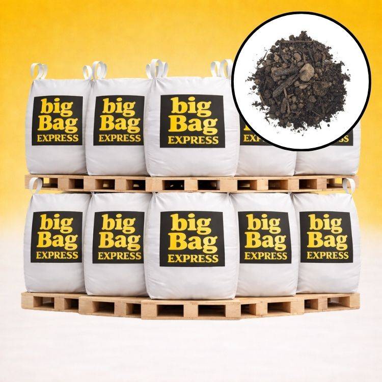 PACK 10 X BIG BAG de 1m3 (+/- 12T) Terre Criblée Amendée Compostée à 25% - Livraison PREMIUM - Image 1