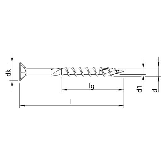 Vis HECO-Topix-Plus - Ø8x100mm - Tête Fraisée à poches de fraisage - Filetage Partiel - T40 - Boite de 100 - 61851 - Image 2