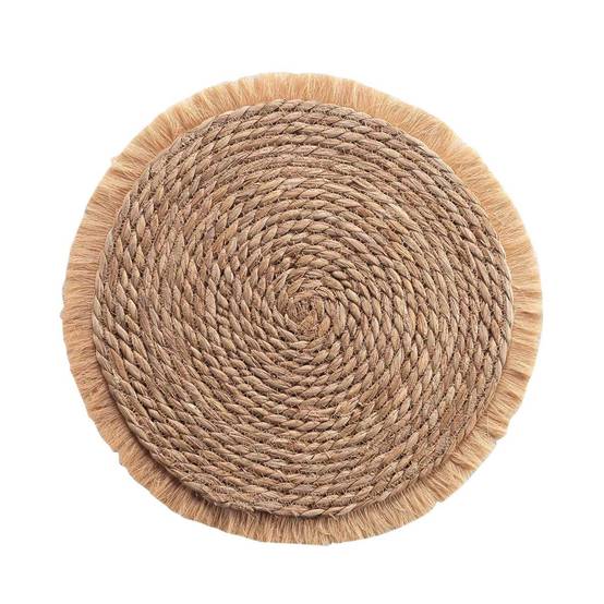 Set de Table Rond en Paille "Oslo" 38cm Naturel - Image 1