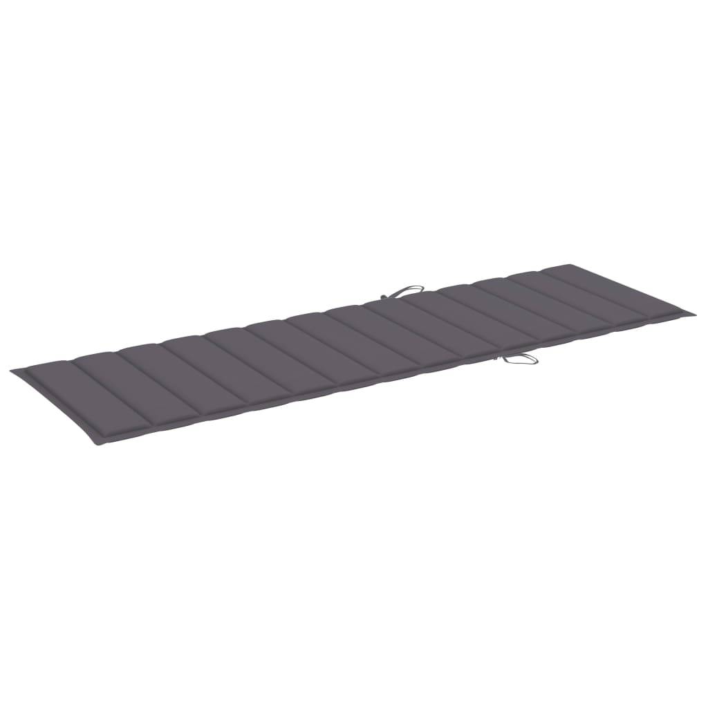 Helloshop26 - Transat chaise longue bain de soleil lit de jardin terrasse meuble d'extérieur avec coussin bois d'acacia solide - Image 8