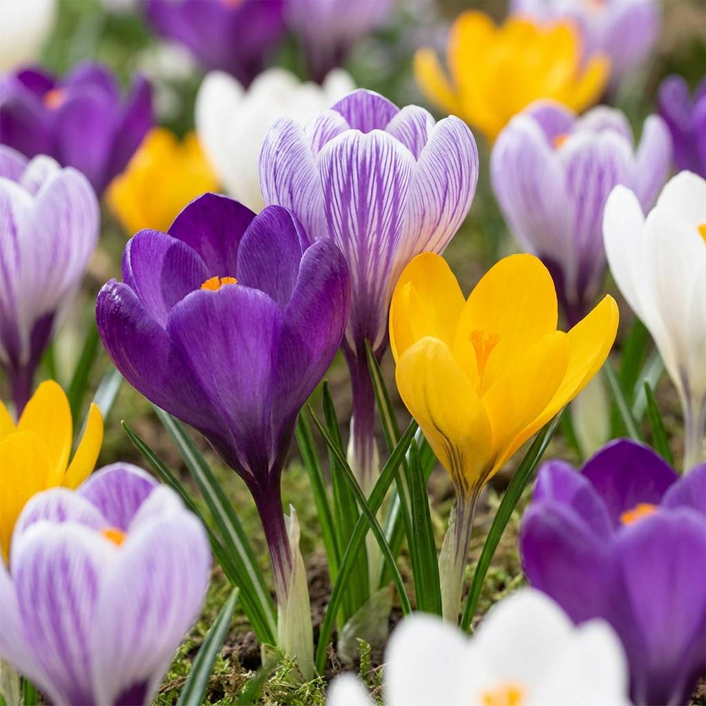La Green Touch - Crocus à grandes fleurs en mélange - 60 bulbes - Image 1