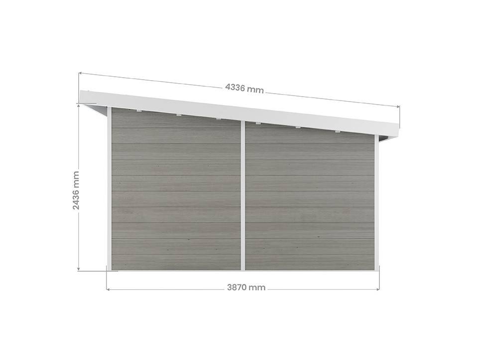 Abri de Jardin Composite ALMA - 15m2 Gris clair - Cabane de Jardin - Image 4