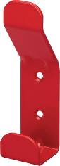 Patère double accroche acier DEVISMES - laqué rouge ral3020 - F10555ROU