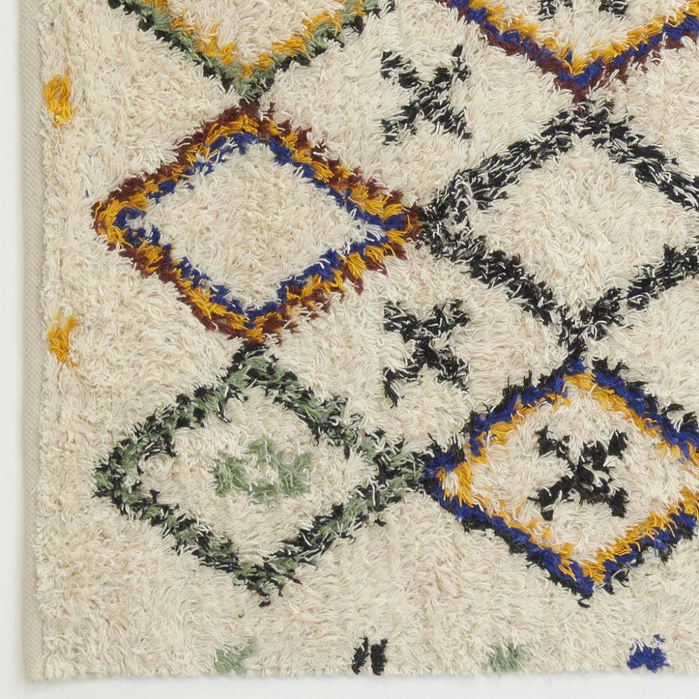 Aubry Gaspard - Tapis berbère en laine et coton tuftés multicolores Losanges - Image 2