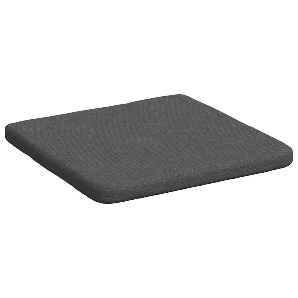 Galettes de Chaise Velours Côtelé Lot de 4 Housses Lavables pour Salon Gris Foncé 40x40x3 cm – ComfortXL Outdoor Living - Image 5