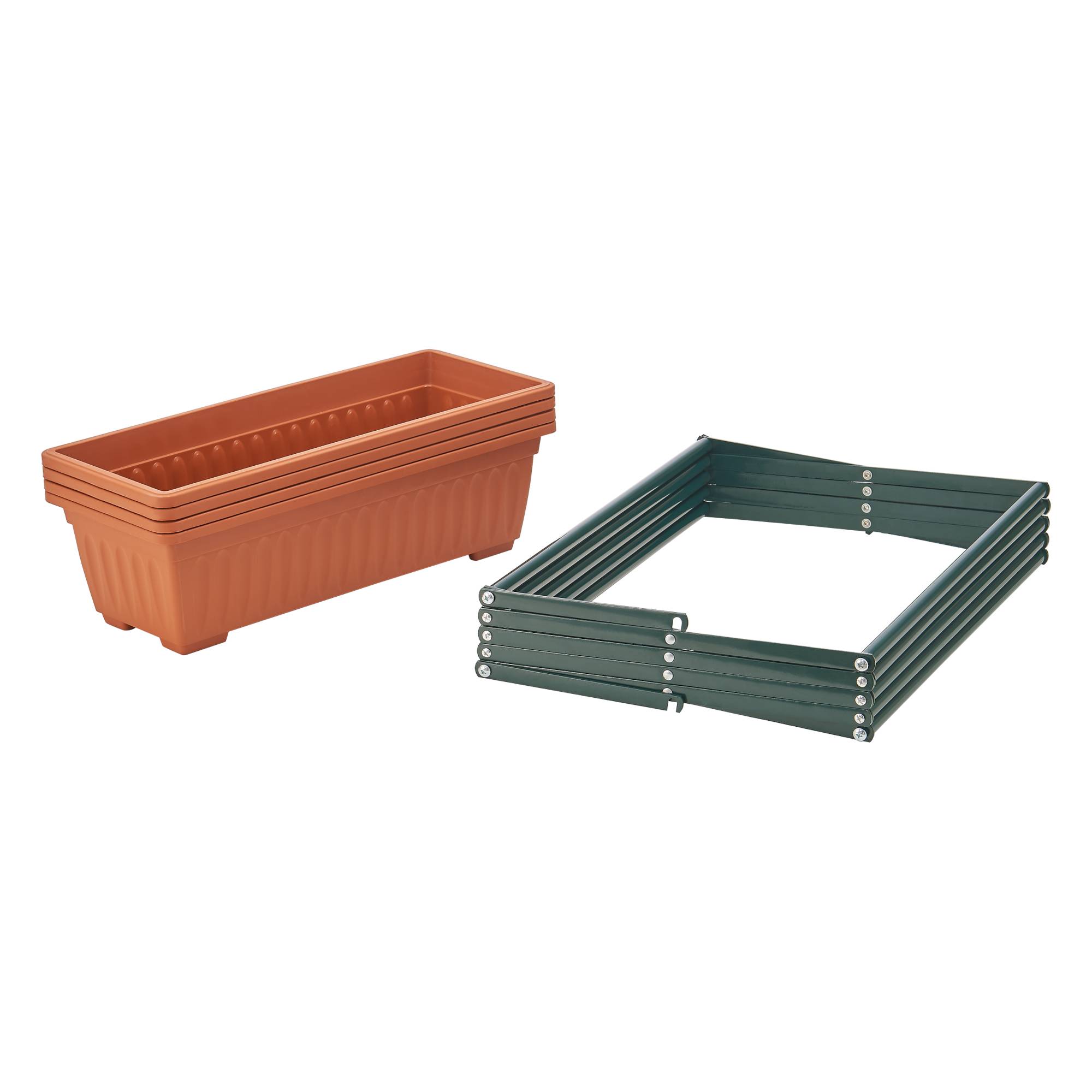 Jardinière verticale Veenendaal à 4 niveaux 51 x 21 x 125 cm vert foncé marron [en.casa] - Image 6