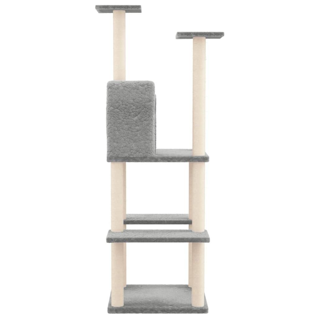 Vidaxl - Arbre à chat avec griffoirs en sisal Gris clair 144,5 cm vidaXL 171631 - Image 5