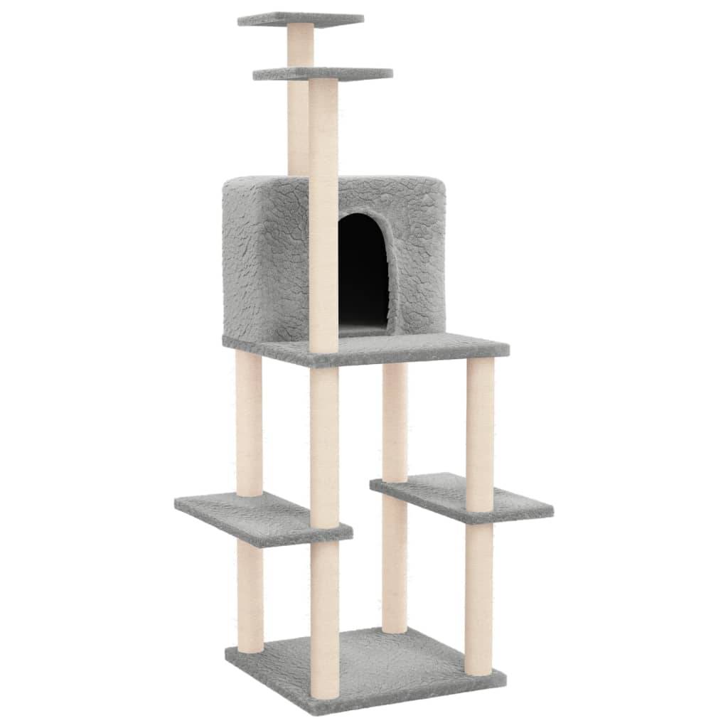 Vidaxl - Arbre à chat avec griffoirs en sisal Gris clair 144,5 cm vidaXL 171631 - Image 2