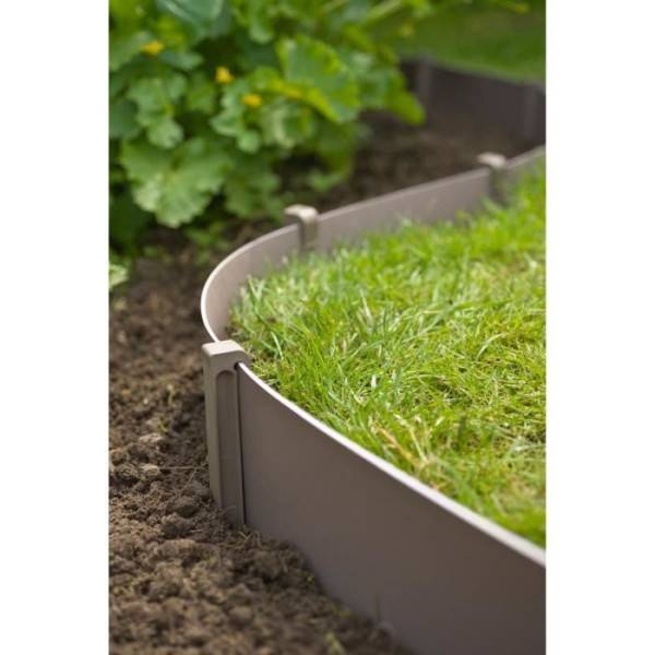 Ancres pour bordure de jardin en polypropylene - NATURE - H26,7 x 1,9 x 1,8 cm - Beige taupe - Image 4