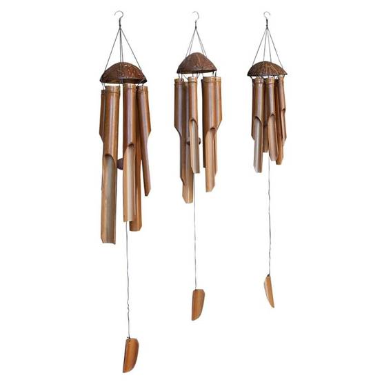 Jardinex - Carillon à vent bambou - Marron 50 cm - Jardinex - Image 1
