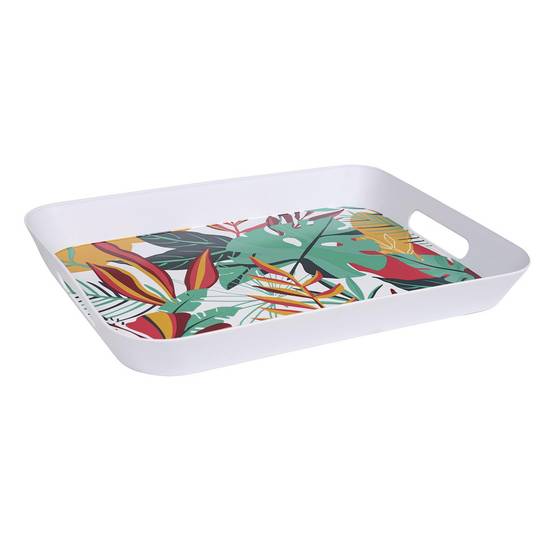 The Home Deco Factory - Plateau de Service "Paradis Exotique" 41cm Multicolore - Image 1