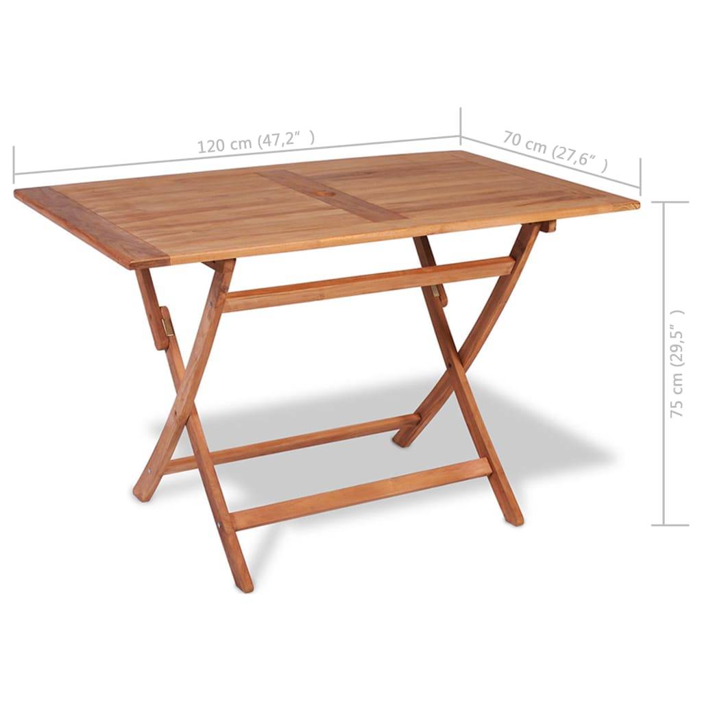 Maison Chic - Ensemble de 5 pcs table de jardin avec chaises - mobilier de jardin Bois de teck massif - Image 7