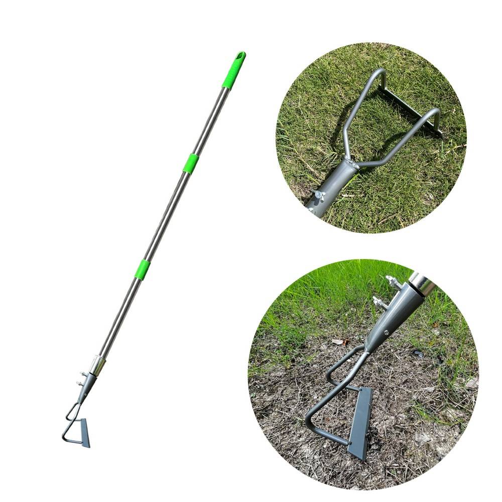 Outils de jardin-Râteau de désherbage 3 sections - Léger et ajustable - Jardin potager - Living123