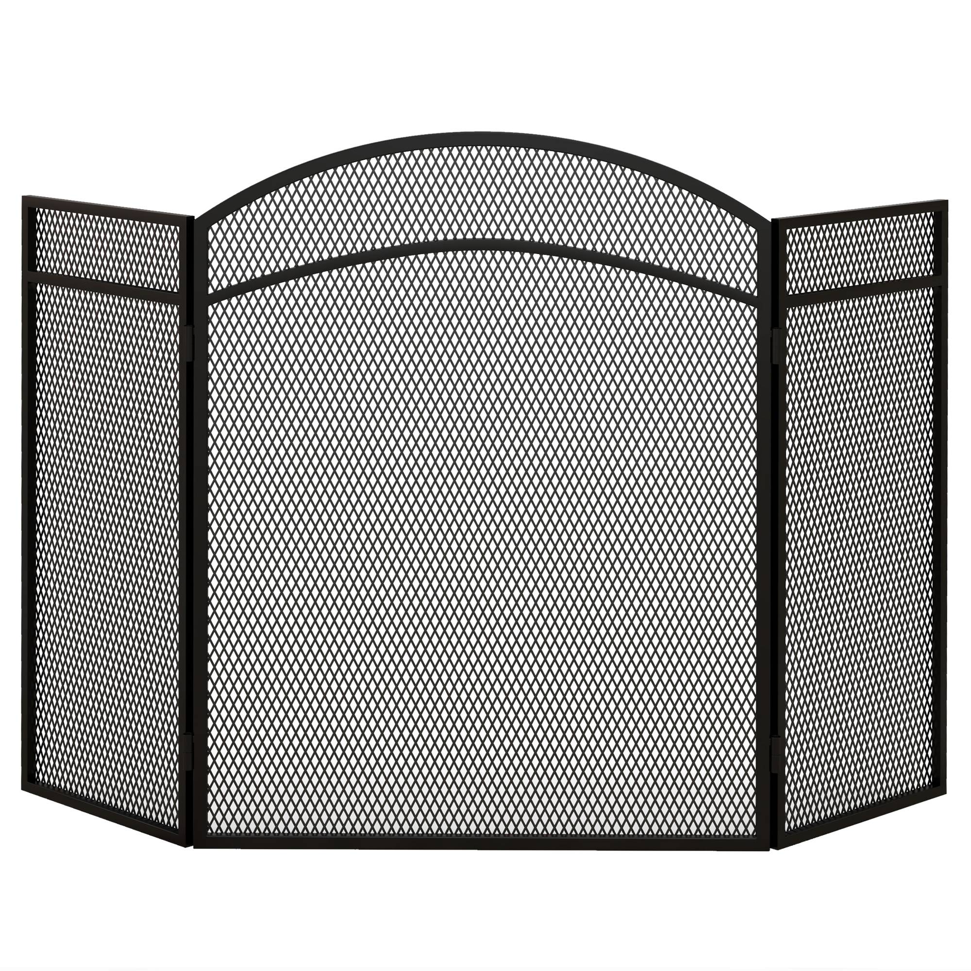 ComfortXL - Pare-feu de cheminée pliable 3 panneaux en métal pour protection anti-étincelles – ComfortXL Outdoor Living - Image 2