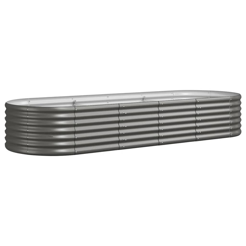 Vidaxl - Lit surélevé de jardin Acier galvanisé 224x80x36 cm gris vidaXL 318919 - Image 2
