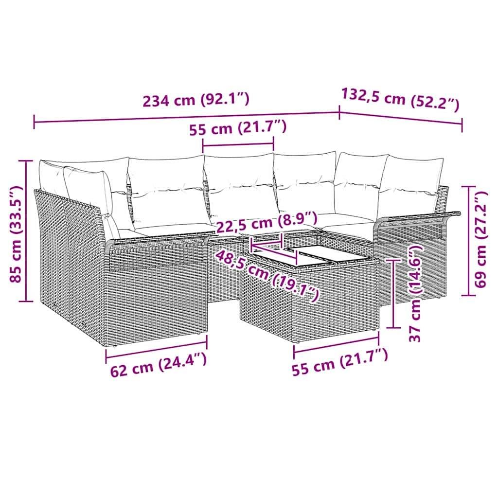 ComfortXL - Salon de Jardin d'Angle 7 Pièces Polyrotin Modulable Design Moderne Beige – ComfortXL Outdoor Living - Image 5