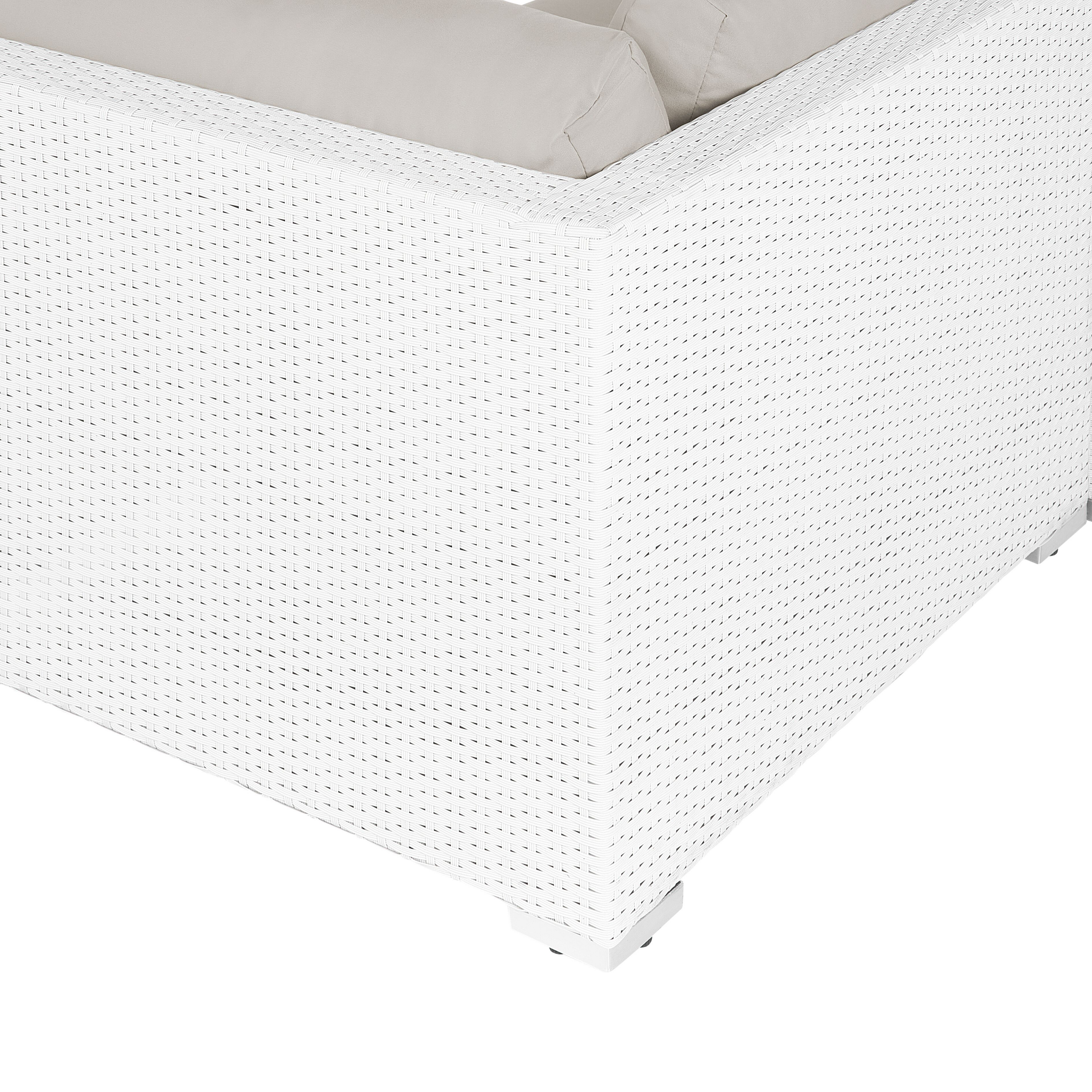 Beliani - Set de jardin, 4 Personnes Polyrotin Blanc SANO - Beliani - Image 10