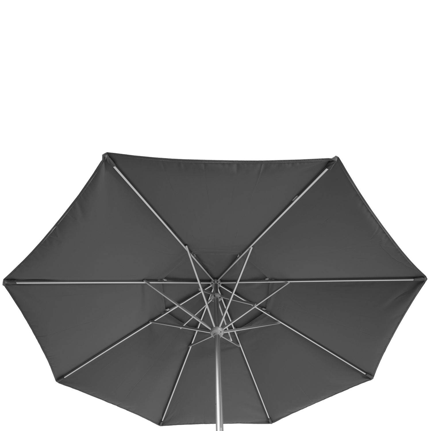 Hesperide - Parasol droit Rond télescopique Easyo - Diam. 330 cm - Ardoise - Hespéride - Image 3