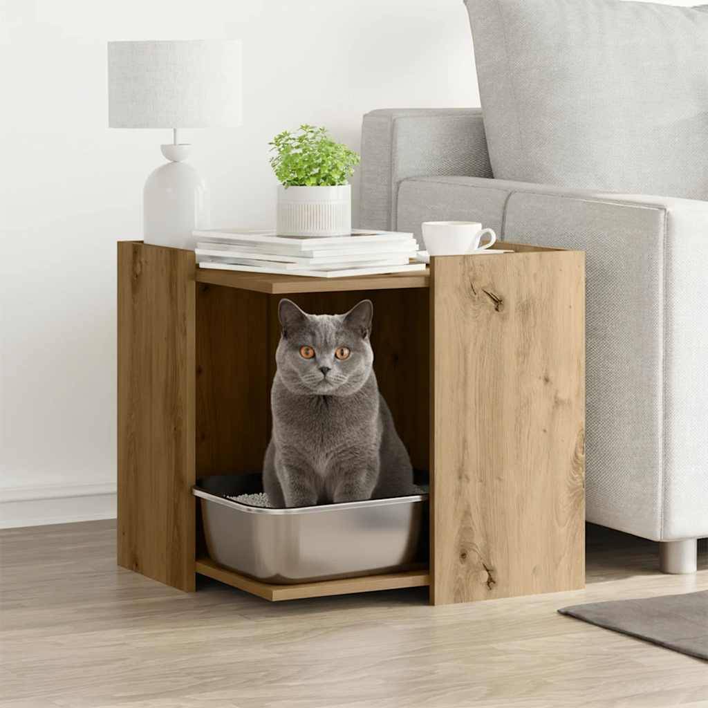 Prolenta Premium - Meuble à litière pour chat bois marron  53 x 53 x 51 cm  - Prolenta premium p348.8 - Image 2