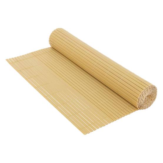 Canisse en PVC, 90x700 cm (1x3m + 1x4m), Bambou, Brise Vue Natte pour Jardin Balcon, Clôture de Protection Visuelle, Résistant aux UV - Image 1