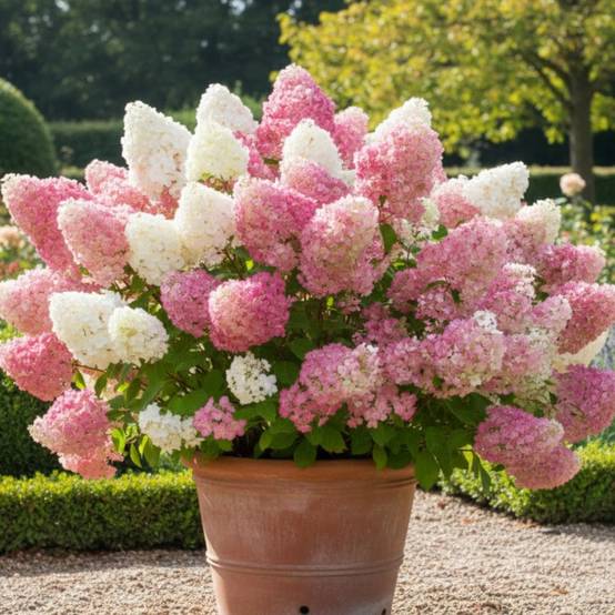 Hortensia paniculata Sundae Fraise® 'Rensun', Hydrangea paniculata à fleurs Rose - feuillage Caduc - Pot de 15L - 120/150 cm- hauteur à maturité De 1 - Image 5