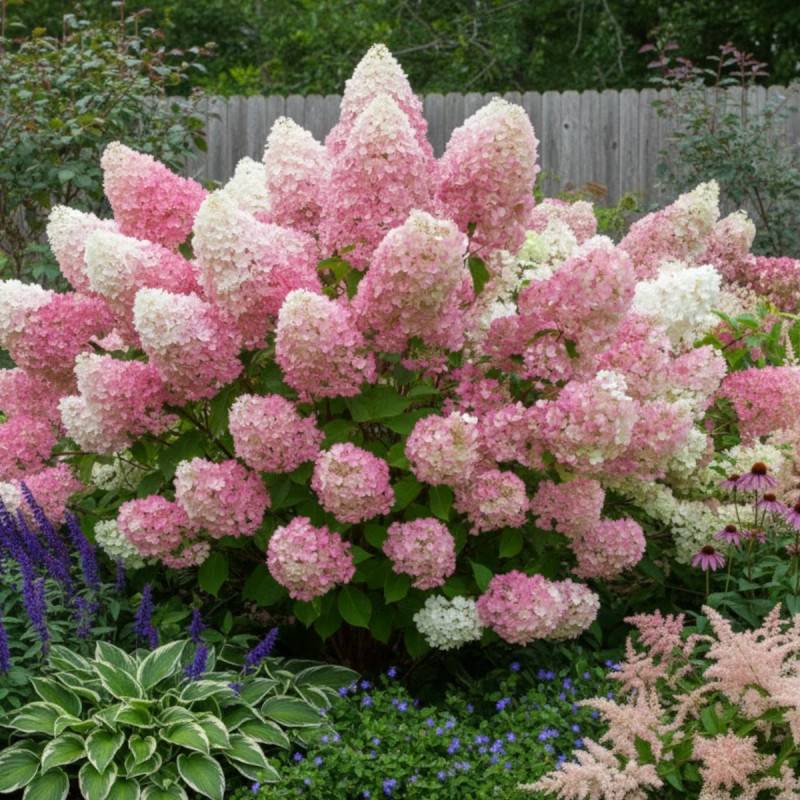 Hortensia paniculata Sundae Fraise® 'Rensun', Hydrangea paniculata à fleurs Rose - feuillage Caduc - Pot de 15L - 120/150 cm-  hauteur à maturité De 1 - Image 4