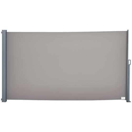 Store latéral enroulable aluminium polyester jardin terrasse brise-vue protection 3x1.6m gris - ComfortXL Outdoor Living - Image 1