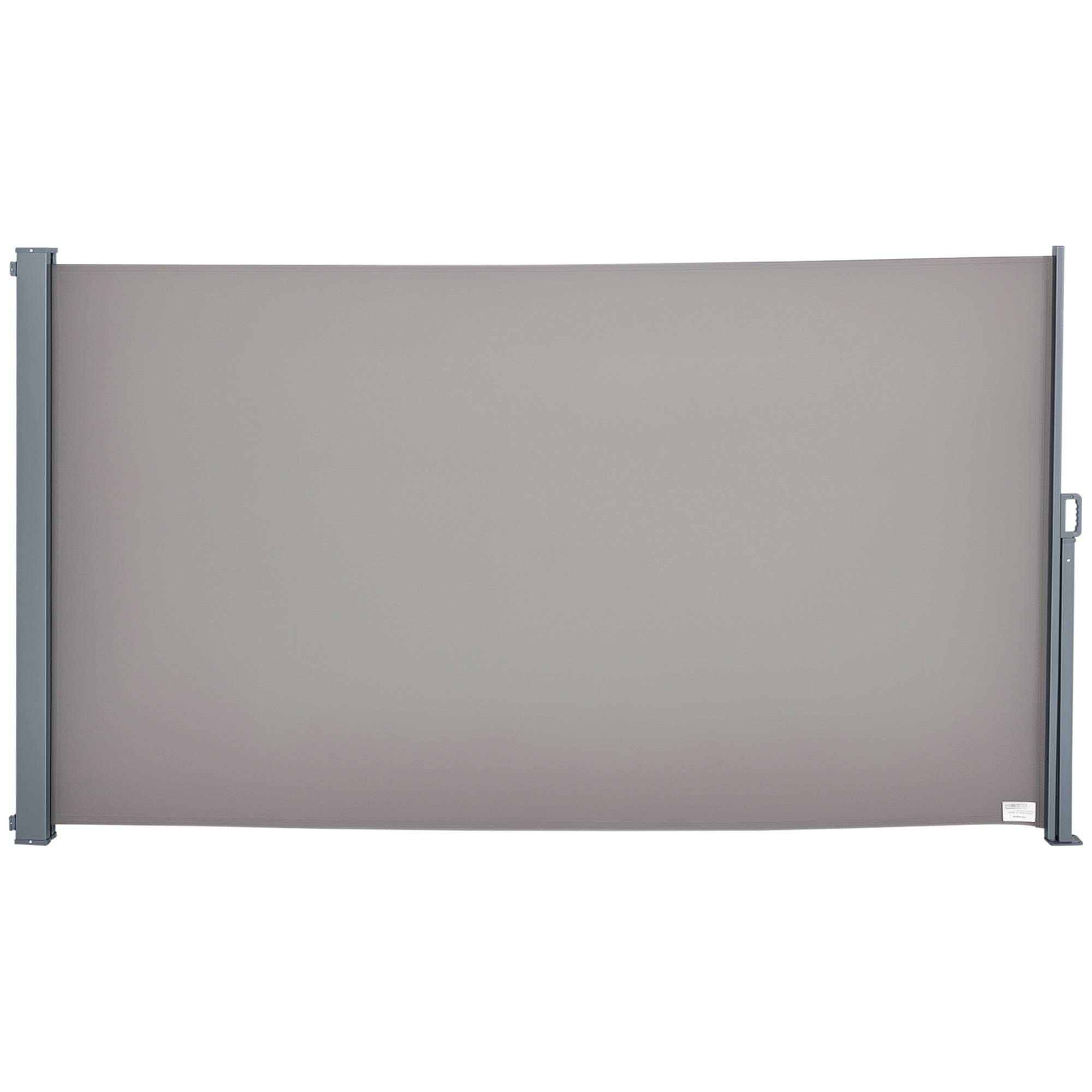 Store latéral enroulable aluminium polyester jardin terrasse brise-vue protection 3x1.6m gris - ComfortXL Outdoor Living - Image 1