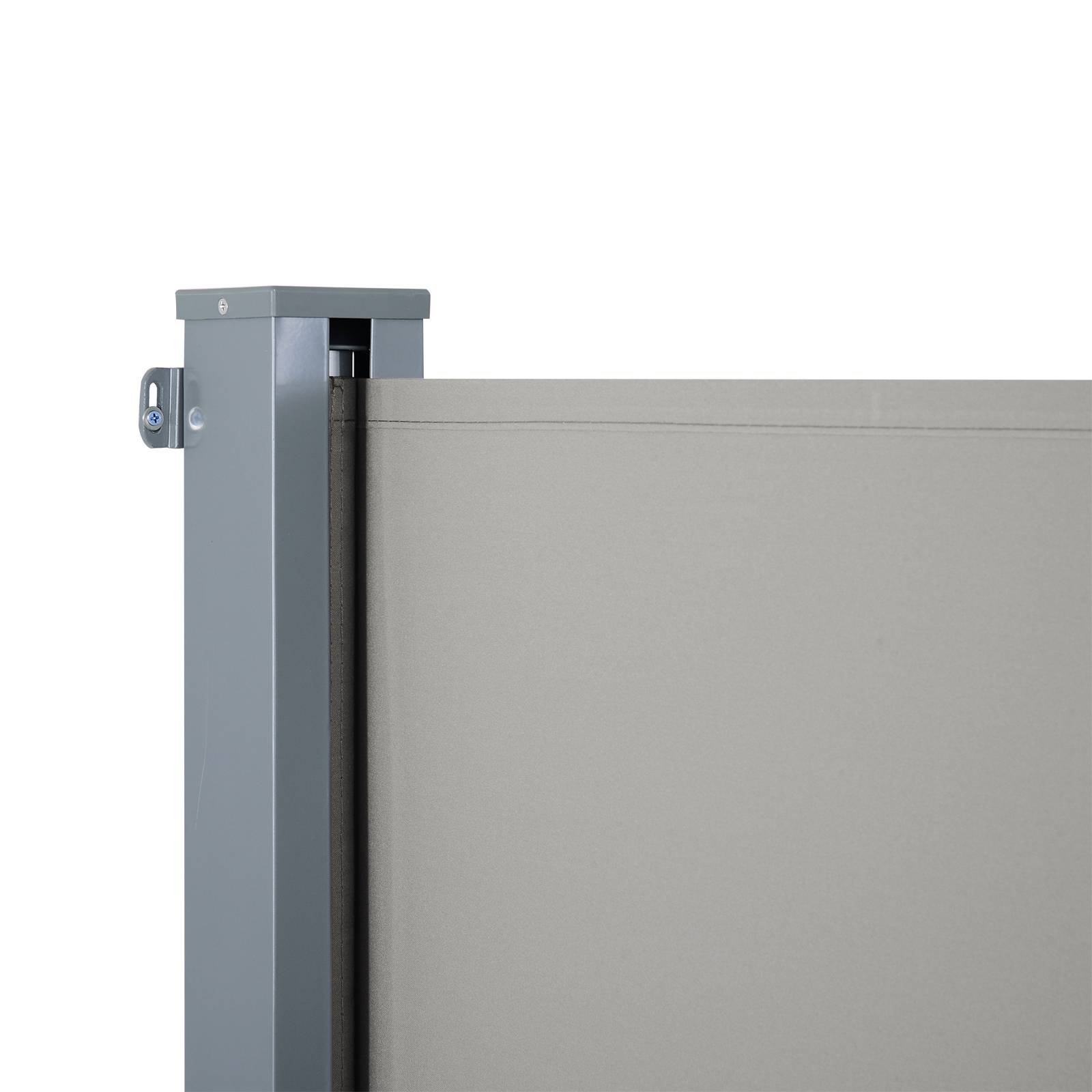 Store latéral enroulable aluminium polyester jardin terrasse brise-vue protection 3x1.6m gris - ComfortXL Outdoor Living - Image 10