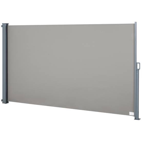 Store latéral enroulable aluminium polyester jardin terrasse brise-vue protection 3x1.6m gris - ComfortXL Outdoor Living - Image 2