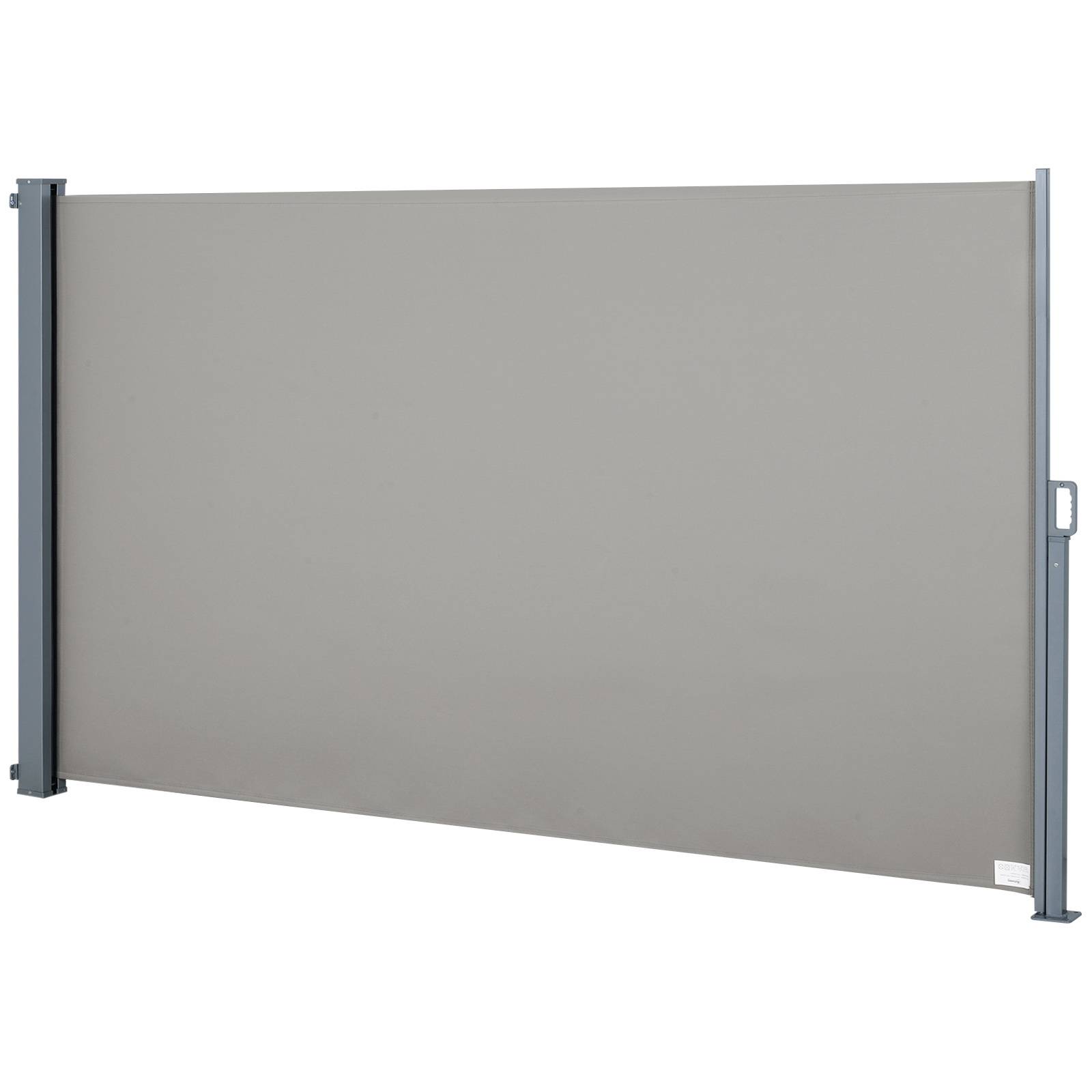Store latéral enroulable aluminium polyester jardin terrasse brise-vue protection 3x1.6m gris - ComfortXL Outdoor Living - Image 2