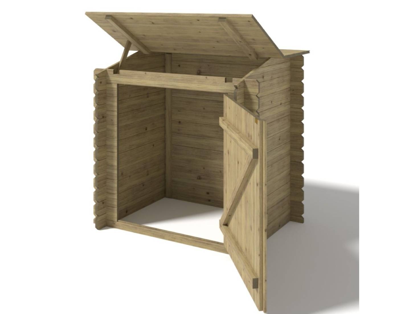 Altanka - Armoire de jardin en bois -1.2x0.89 m - H.1.13 m - imprégné - SZA7 - ALTANKA - Image 2