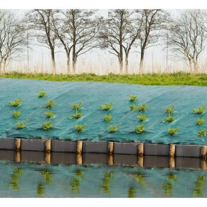 Toile de paillage paysages verte 3,30 x 5 m, traité anti UV, 100 g/m² - Bâche de sol anti mauvaises herbes - Image 1