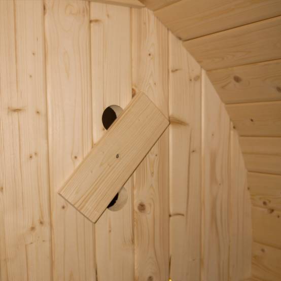 Home Deluxe - HOME DELUXE - Sauna extérieur en tonneau Lahti M - Dimensions : L x P x H : env. 185 cm x 120 cm x 185 cm, bois : épicéa - poêle et accessoires de - Image 8