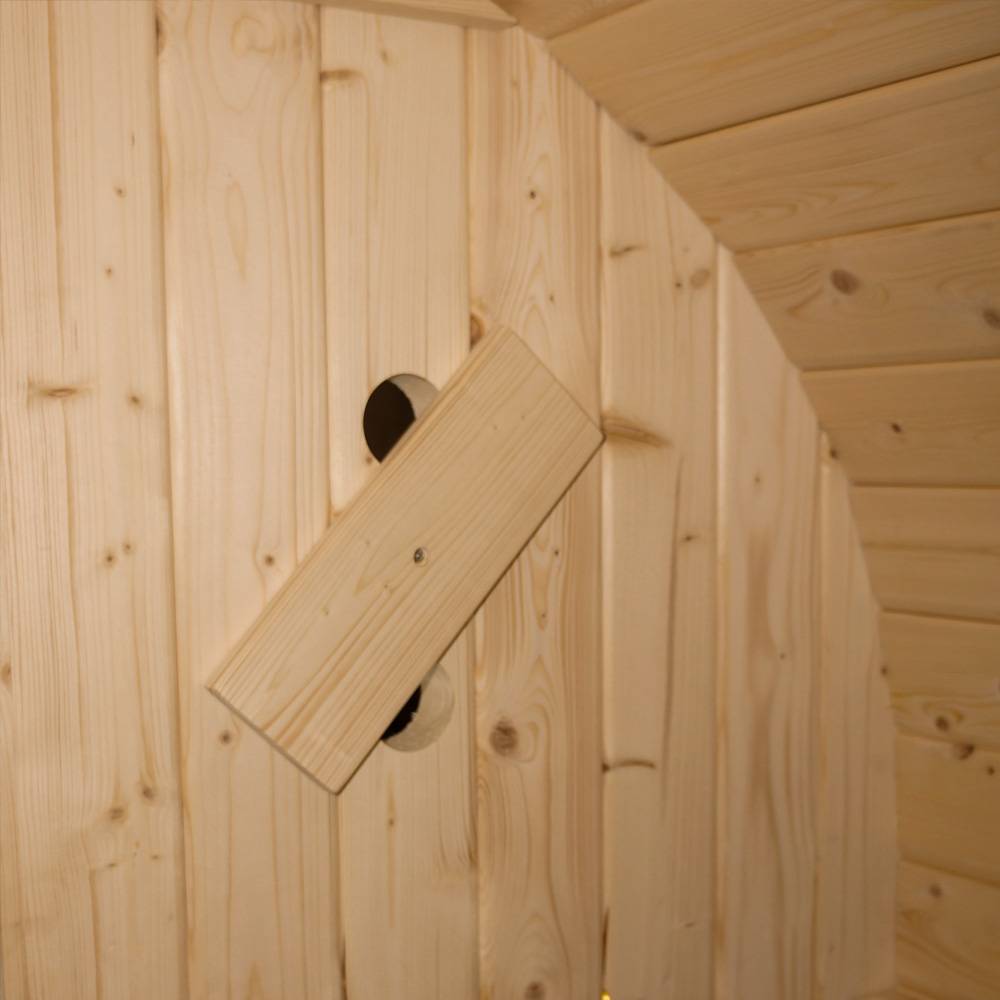 Home Deluxe - HOME DELUXE - Sauna extérieur en tonneau Lahti M - Dimensions : L x P x H : env. 185 cm x 120 cm x 185 cm, bois : épicéa - poêle et accessoires de - Image 8
