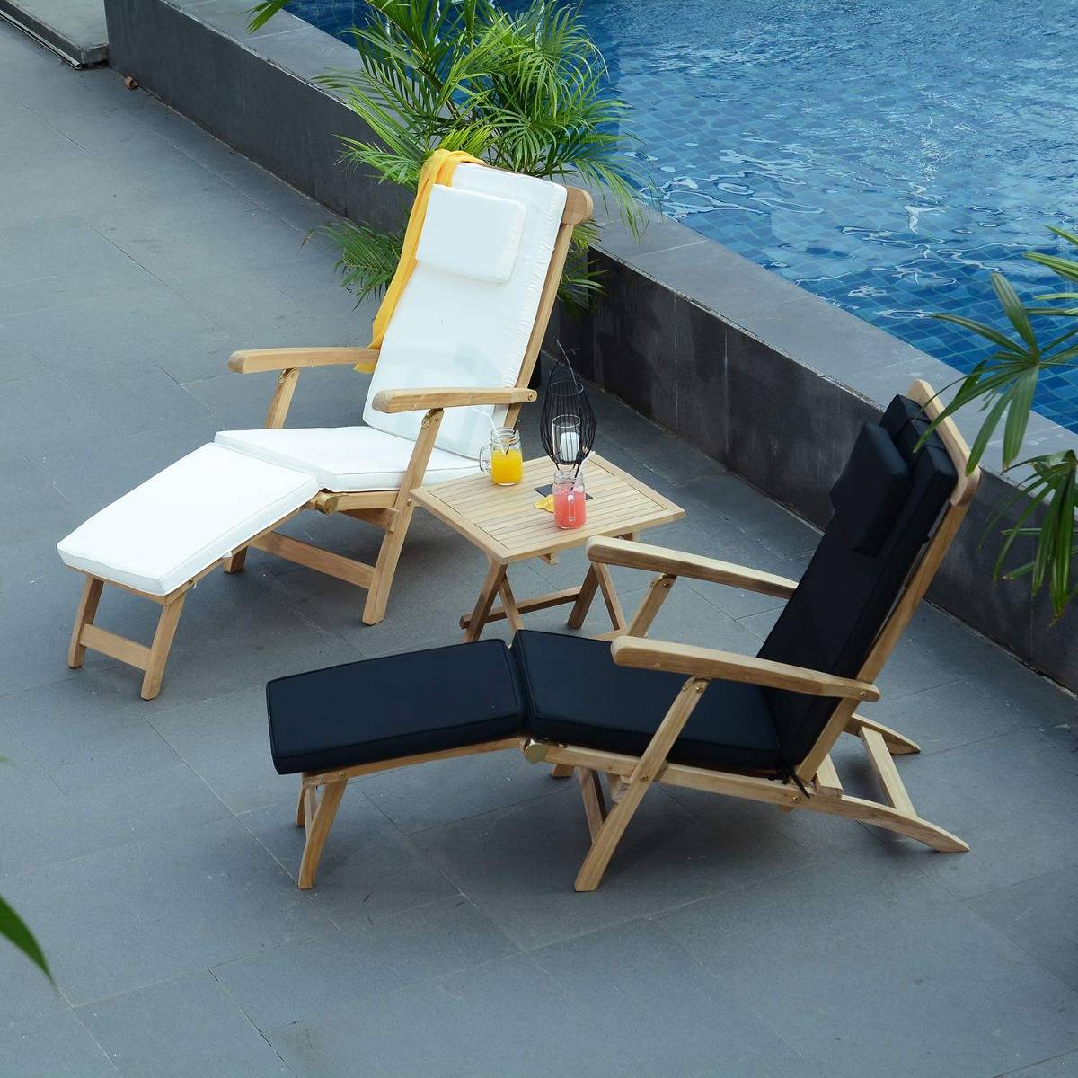 Teck'Attitude - Matelas Noir pour Chaise longue - TECK'Attitude - Image 4