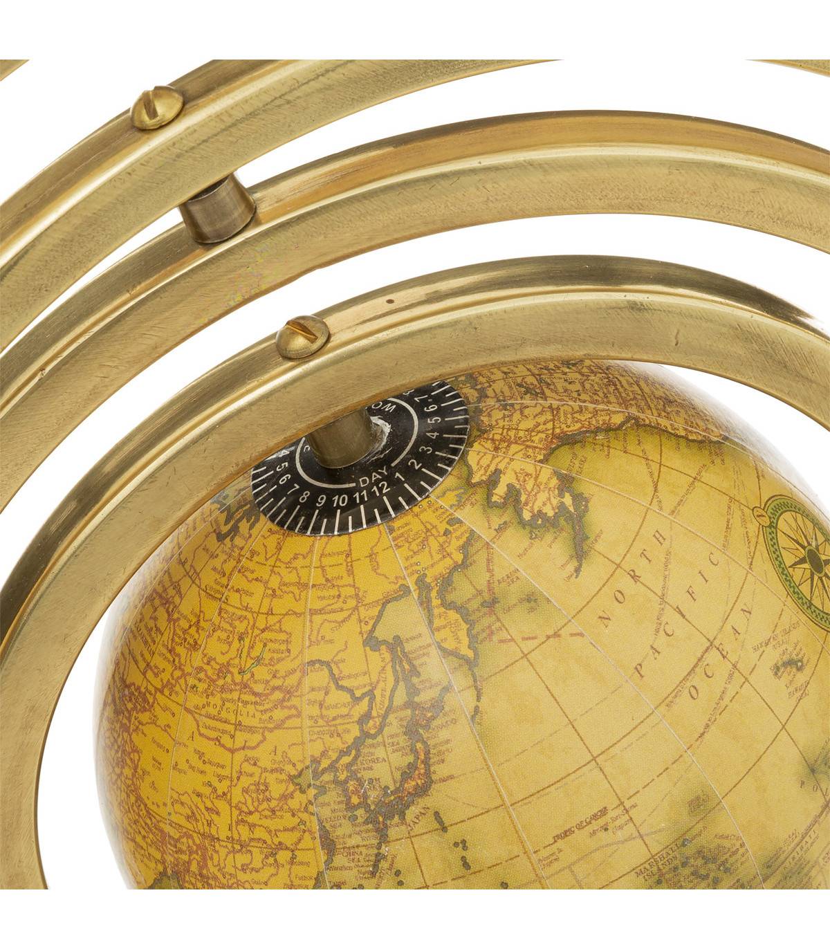 Objet déco Globe en Métal Doré avec cerceaux articulés D 30 x H 37 cm - Image 3