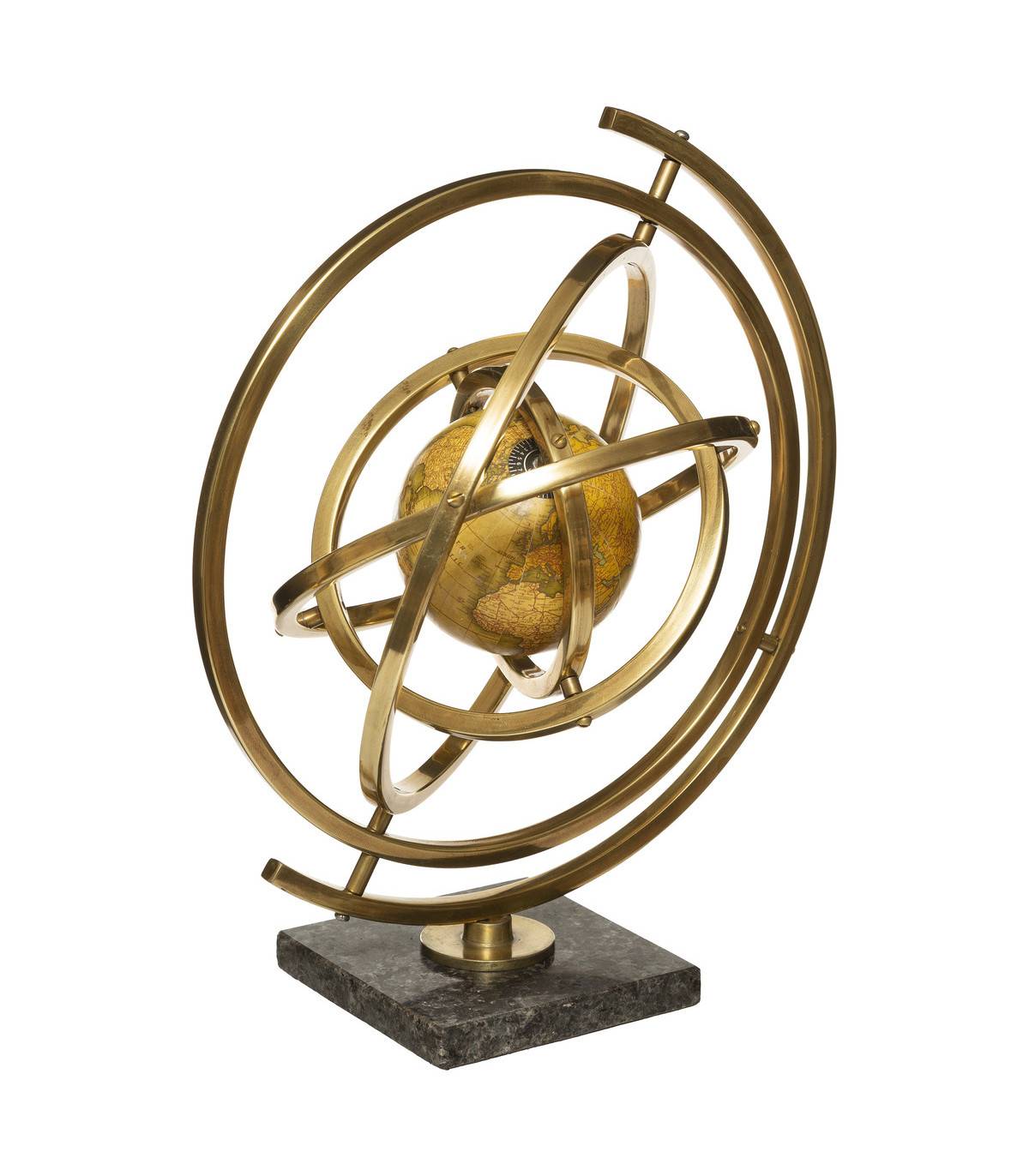 Objet déco Globe en Métal Doré avec cerceaux articulés D 30 x H 37 cm - Image 2