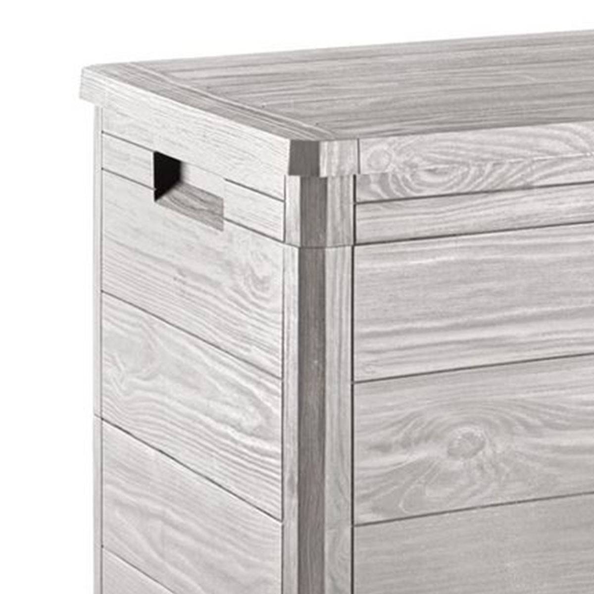 Coffre de jardin en résine 160 Litres GRIS TAUPE 77X 44 X 53 cm Protection Anti uv TOOMAX - Image 2