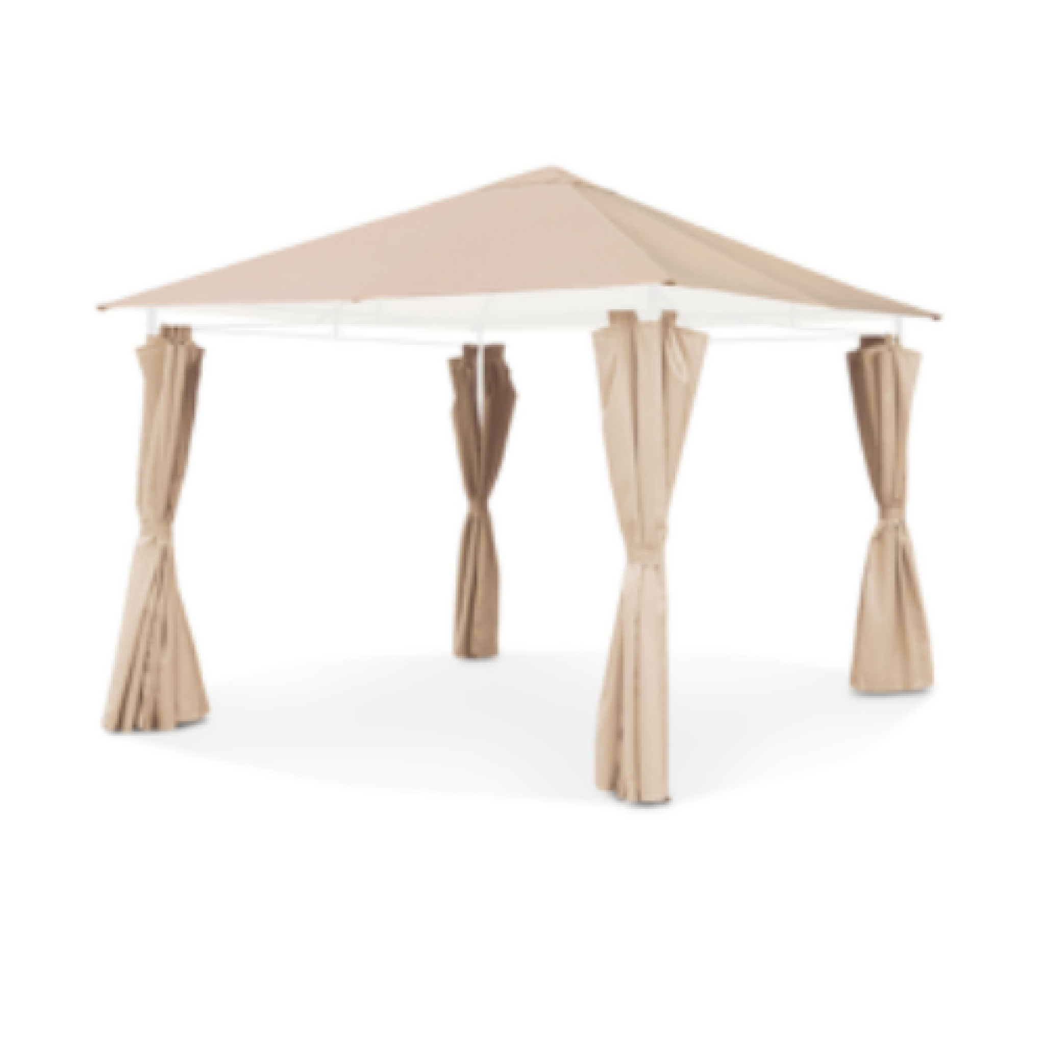 sweeek - Ensemble complet toile de toit et rideaux beige pour tonnelle 3x3 m Elusa - toile de rechange pergola. toile de remplacement | sweeek - Image 3
